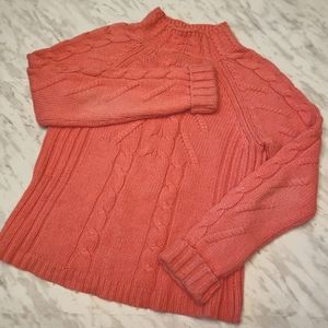 Bebe Silk/Angora Knit Mock Neck Sweater M